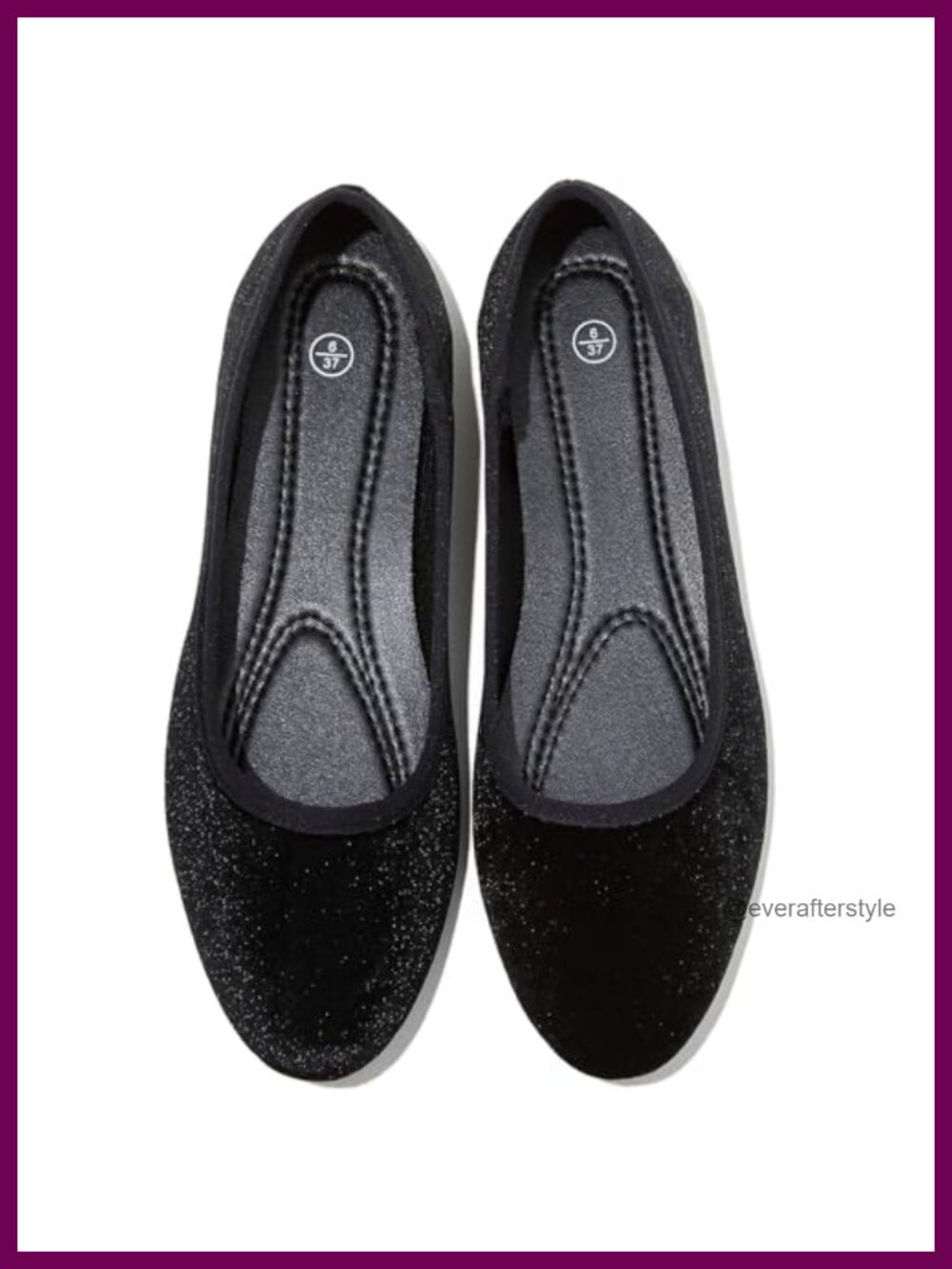Velvet Ballet Flats Slip On Round Toe Dress Shoes Memory Foam